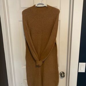 Plus tan sweater dress